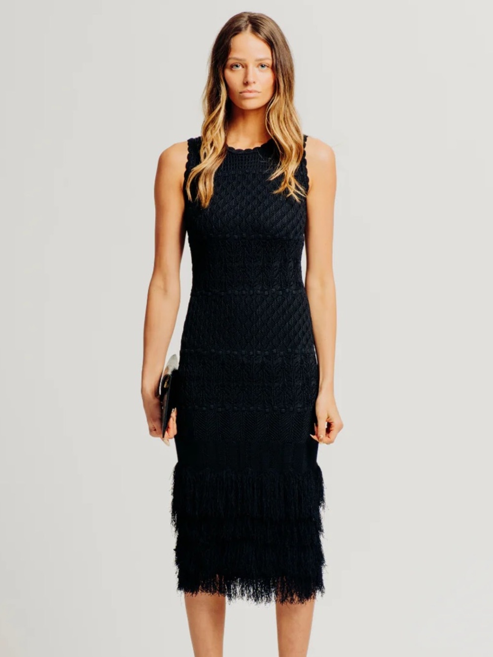 Torn by Ronny Kobo black knit midi dress (NWOT)